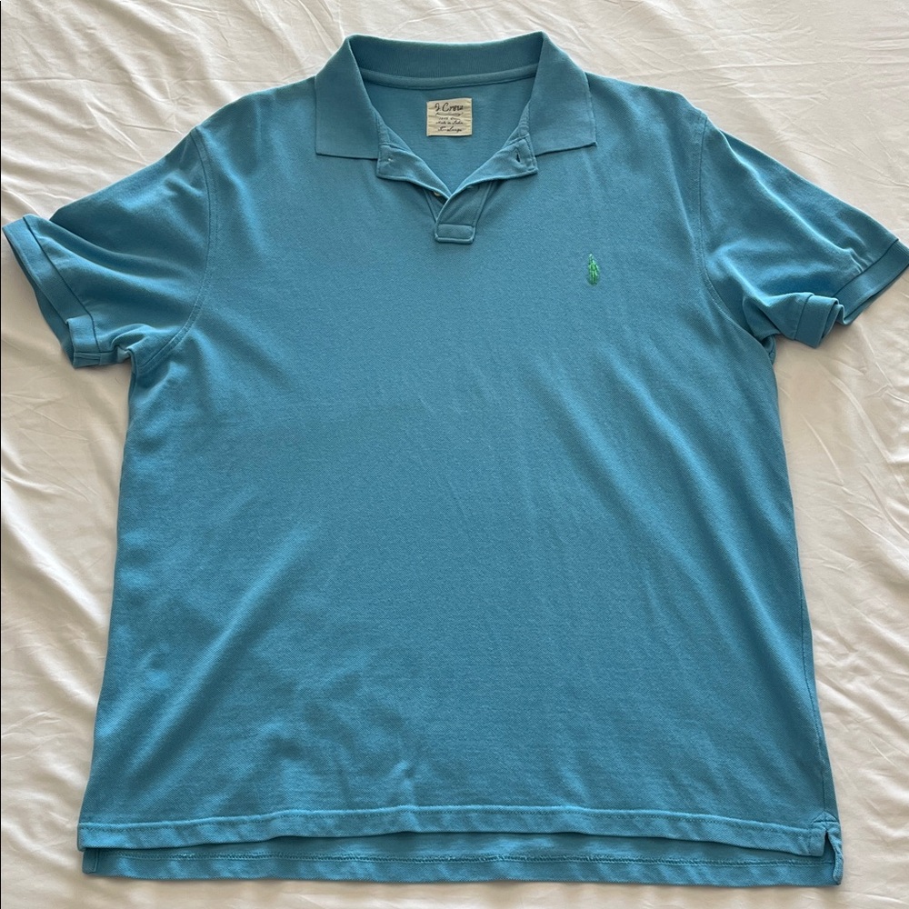 J. Crew Light Blue/Teal Polo Shirt